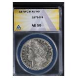1879 O $1 ANACS AU50 Morgan Silver Dollar