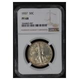 1937 50C NGC PF68 Walking Liberty Half PROOF WOW