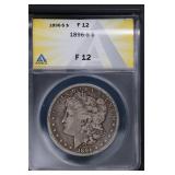 1896 S $1 ANACS F12 Morgan Dollar