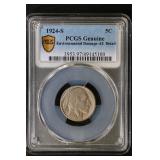 1924 S 5C PCGS AU Buffalo Nickel details grade