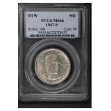 1947 S BTW 50c PCGS MS66 Classic Commemorative