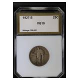 1927 S 25C PCI VG10 Standing Liberty Quarter