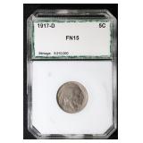1917 D 5C PCI F15 Buffalo Nickel nice example
