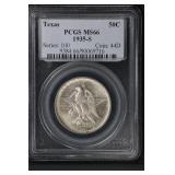 1935 S Texas 50c PCGS MS66 Class Commemorative