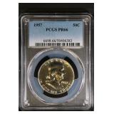 1957 50C PCGS PR66 Franklin Half Gem Proof