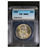 1955 50C ICG MS62 Franklin Half Bugs Bunny Ch BU