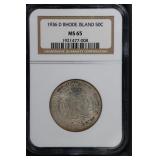 1936 D Rhode Island 50c MS65 Classic Commemorative