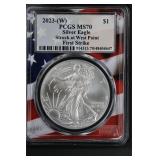 2023 (W) $1 PCGS MS70 West Point Silver Eagle