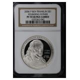 2006 P $1 NGC PF70 UC Ben Franklin Founding Father