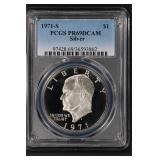 1971 S $1 PCGS PR69DCAM Eisenhower Dollar