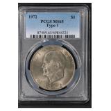 1972 $1 PCGS MS65 Type 1 Eisenhower Dollar