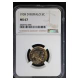 1938 D 5C NGC MS67 Buffalo Nickel Super gem BU WOW