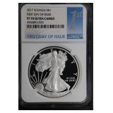 2017 W $1 NGC PF70 UC First Day Issue Silver Eagle