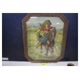 Vintage 'The Belle of the Plains' Lithograph in