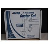 Set Of  Four, New 3' Locking Caster Set