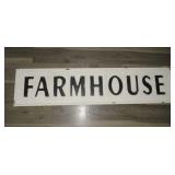 Large Embossed Metal Farm House Sign