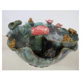 Colorful Frogs and Fish 15' Ceramic Fountain