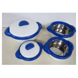 Four Insacore Kitchen Storage Bowls - 2 Have Lids