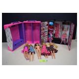 Barbie Dolls, Deluxe Dol Trunk, Dressing Room &