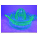Large Vtg. Uranium Glass Juicer - 8'