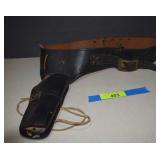 Vintage Western Leather Gun Belt & Holster