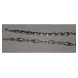 Two Brighton Link Bracelets-Flower & Rev. Two Tone