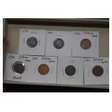 (7) Indian Head Pennies 1899 to 1907 Mix