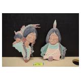 Two Vintage Sexton Native American Wall Art Pieces