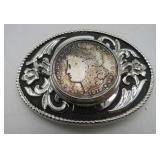 1878 Morgan 1oz. Silver Dollar Belt Buckle