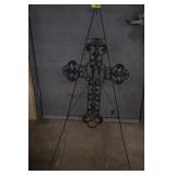 Metal Standing Yard Art Cross