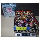 4 Lbs 2.5 Oz Of Beads And Stringing Supplies