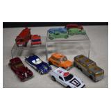 Vintage Diecast & 4- Tiny Metal Tootsie Toy Cars