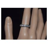 Sterling Band w/ Sparkly Clear Stones