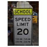 4 Ft. Tall Metal School Speed Limit Sign