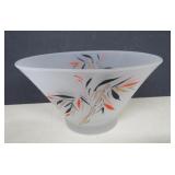 Large MCM Hazel Atlas Frosted Satin Glass Bowl