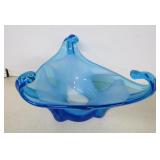 Blue and White Art Glass Bowl - 9'