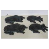 2 Cats and 2 Cows Cast Iron Wall Decor