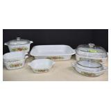Ten Piece Vintage Spice Of Life Corning Ware
