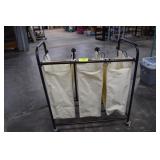 Three Canvas Bag Rolling Hamper