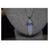 Silver Toned Chain w/ Milky White Point/Wand