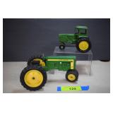Two Vintage Ertl Diecast John Deer Tractors