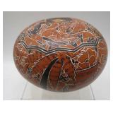 Handcarved Animal-Themed Peruvian Gourd - 4'