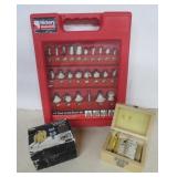 24 Carbide Router Tips in Case & 3-Wing Slotters
