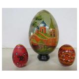 Russian and Ukranian Wooden Handpainted Eggs
