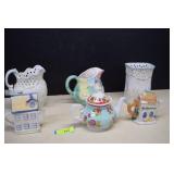 Ceramic Pitchers, Teapots & Vase