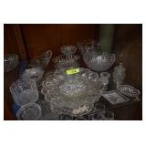 Large Lot of Clear Glass Ware