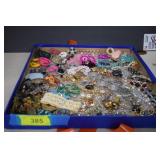 Tray Of Costume Jewelry -Tray Not Included-