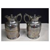 Vtg. Manning Bowman & Co. Hotakold Carafe Pitchers