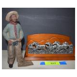 Nice Wood & Metal Letter Holder, And Bill Pickett