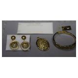 Damascene Pendat, Earrings & Bracelet**